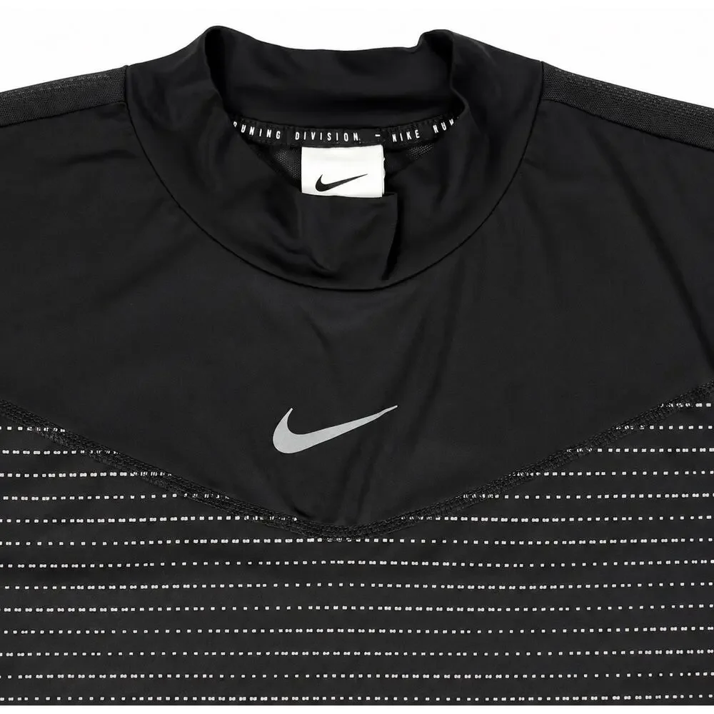 Nike Dri-FIT Run Division Long Sleeve Running Top Women’s Sz L Black DV7243-010